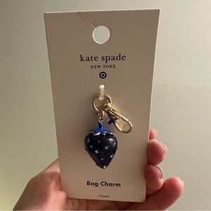 Kate Spade Blue Strawberry Bag Charm Keychain